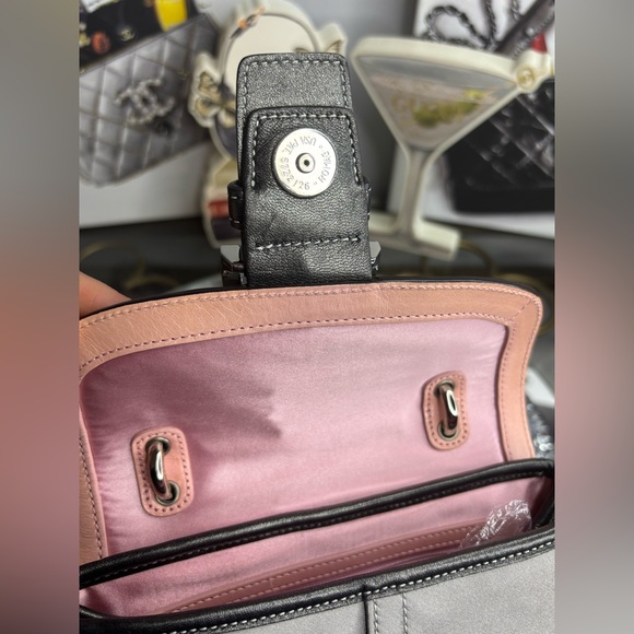 Coach 2005 Vtg Madison Mini Top Handle Swarovski Crsytal Satin Suede Handbag NWT - Picture 14 of 17